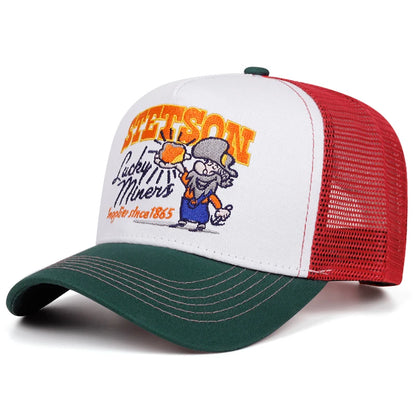 2025 Creative New Truck Hat STETSON Nuggets Net Hat Outdoor Leisure Sports Sunshade Hat Daily Commuting Decoration Baseball Hat