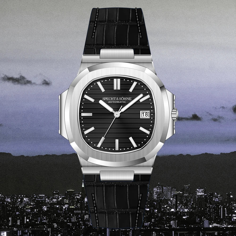 Specht&Sohne New Men's Watch Luxury Blue Sapphire Glass Japan Miyota 8215 Automatic Mechanical Stainless Steel Relogio Masculino