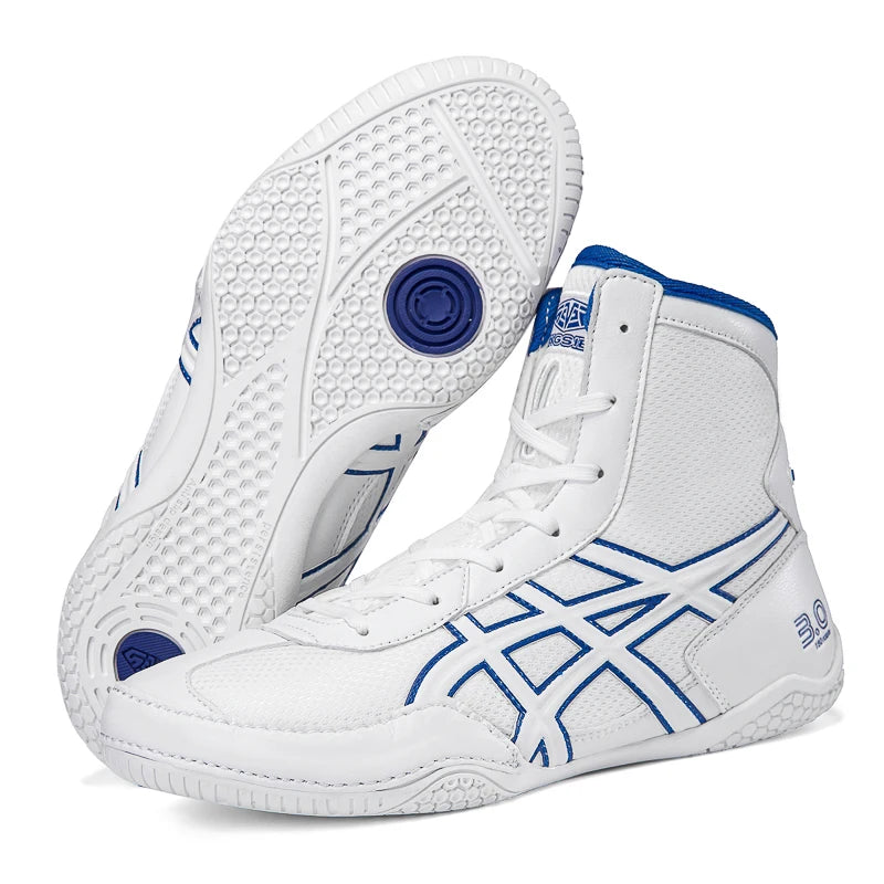 2026 Lightweight Wrestling Shoes For Men Professional Boxing Training Sneakers Large Size Black White Gym Outdoor Sports