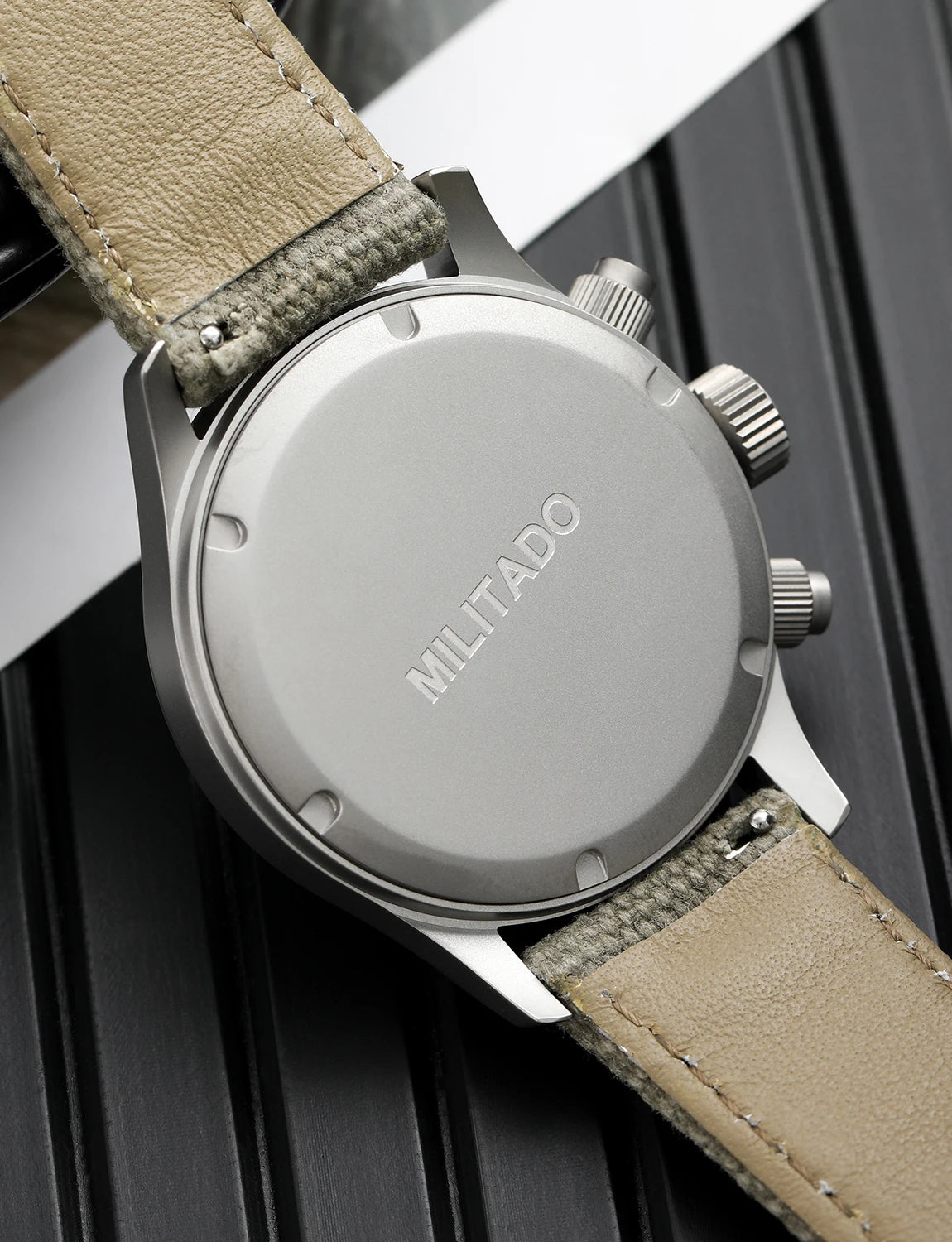 Militado ML1868 Watch - VK61 Quartz Movement 100m Waterproof Watches Men Stainless Steel Chronograph Sapphire Crystal Wristwatch