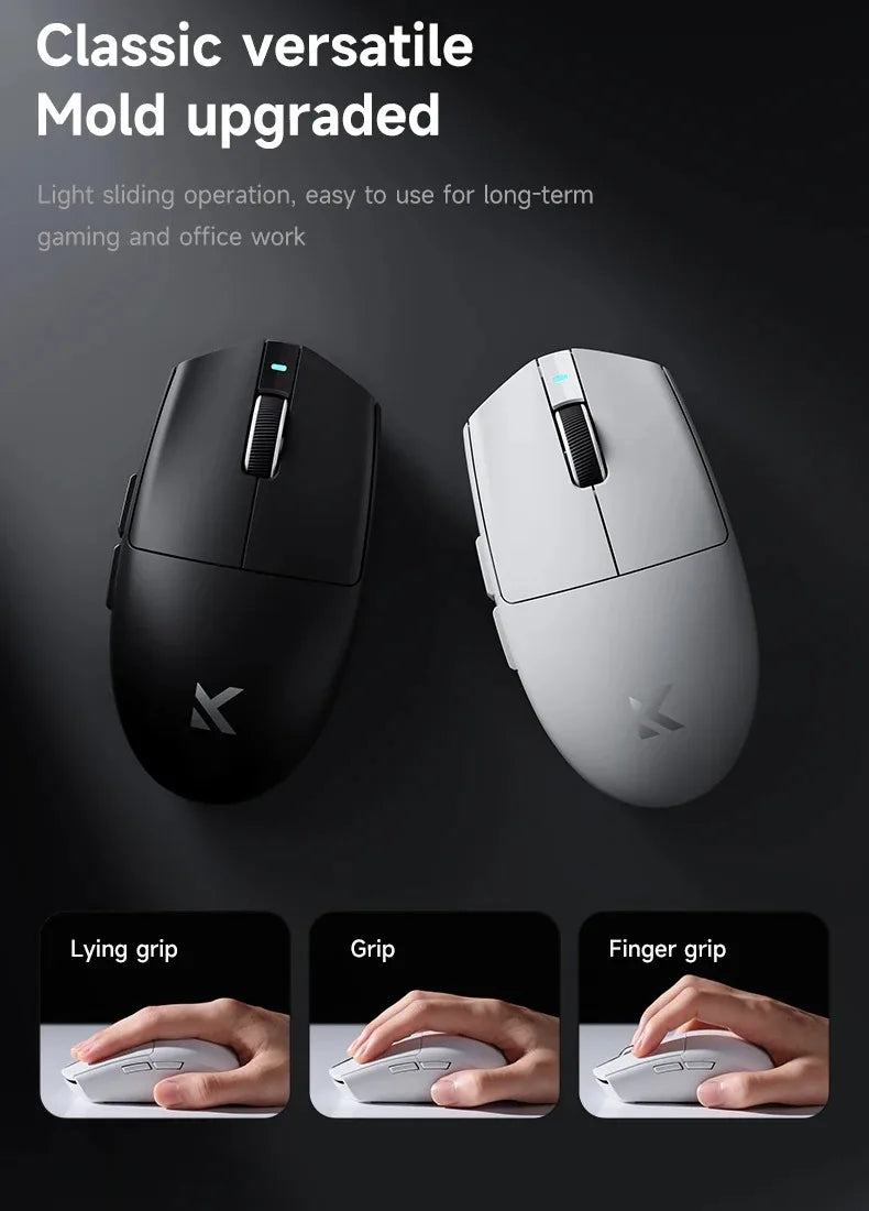 MCHOSE G3 V2 Pro Wireless Gaming Mouse, PAW3395 Three-Mode Bluetooth Gaming Mouse, Lightweight 59g Wireless Gaming Mouse for Esports, Office & PC