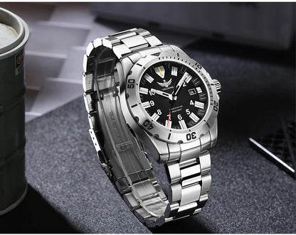 YELANG  V1036 42mm Men Quartz Watch Luminous 10 Years Lithium Movement Rotated Dial 30ATM 300m Waterproof Military Style Watches