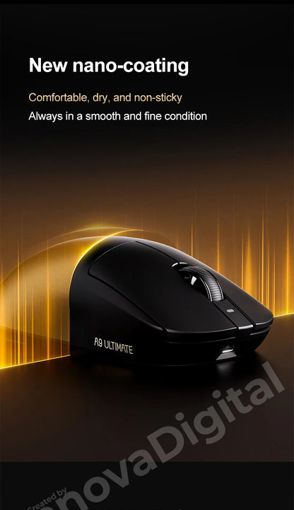 Mouse da gaming wireless ATK Dragonfly A9 Ultimate A9 Air PAW3950 ultraleggero ergonomico e-sport per gamer FPS CSGO A9 Ultra