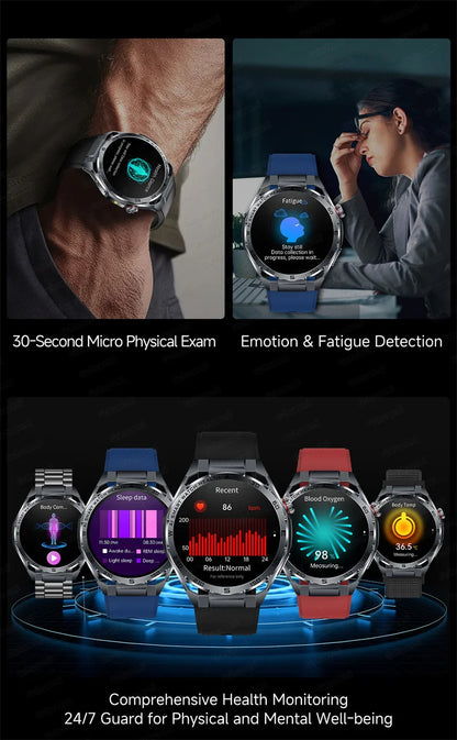 Smart Watch Men High-end Health Blood pressureblood oxygen lipids Uric acid Sapphire Smart watches Ai GPT Custom dial ECG 2026