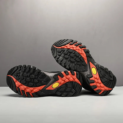 HIKEUP High-Top Men Hiking Boot Winter Outdoor Shoes Lace-Up Non-slip Outdoor Sports Casual Trekking Boots Man Waterproof Suede