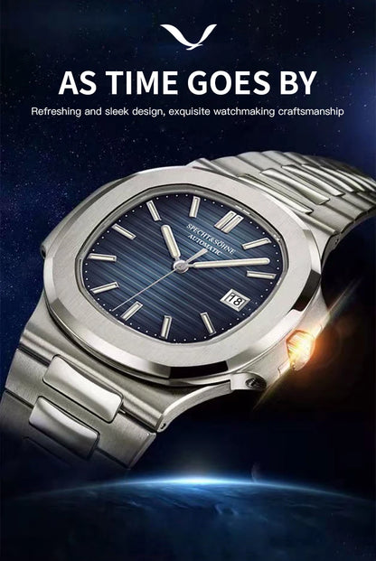 Specht&Sohne New Men's Watch Luxury Blue Sapphire Glass Japan Miyota 8215 Automatic Mechanical Stainless Steel Relogio Masculino