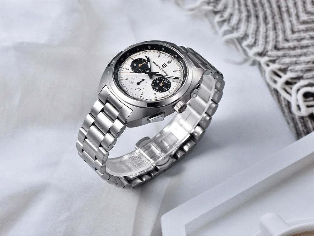 Pagani design2026fashion men's quartz watch top brand luxury sapphire VK63 men's chronograph all-steel diving relógios masculino