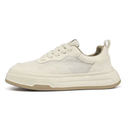Men's Ultralight Breathable Mesh Sneakers 2025 Fashion Thick Sole Casual Shoes Comfortable Lace-up Trainers for Daily Walking