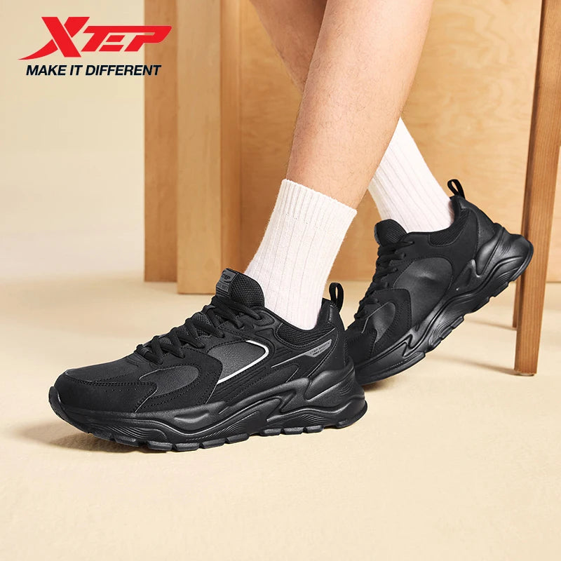 Xtep Men's Casual Shoes 2025 Winter Street Style Cushion Lightweight Wear-Resistant Breathable Walking Sneakers 875419320005