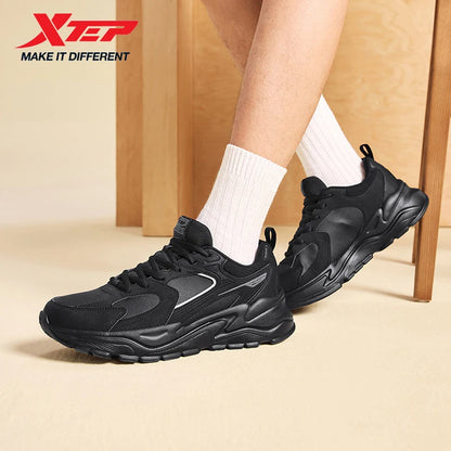 Xtep Men's Casual Shoes 2025 Winter Street Style Cushion Lightweight Wear-Resistant Breathable Walking Sneakers 875419320005