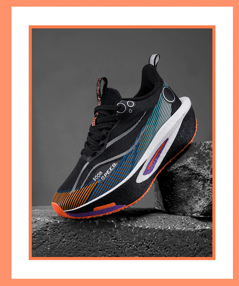 Men's Running Shoes Carbon Plate Professional Running Shoes Breathable Non-slip Cushioning Women's Casual Running Sports Shoes