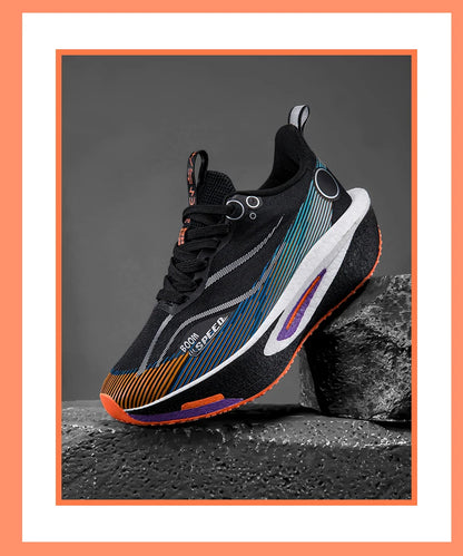 Men's Running Shoes Carbon Plate Professional Running Shoes Breathable Non-slip Cushioning Women's Casual Running Sports Shoes