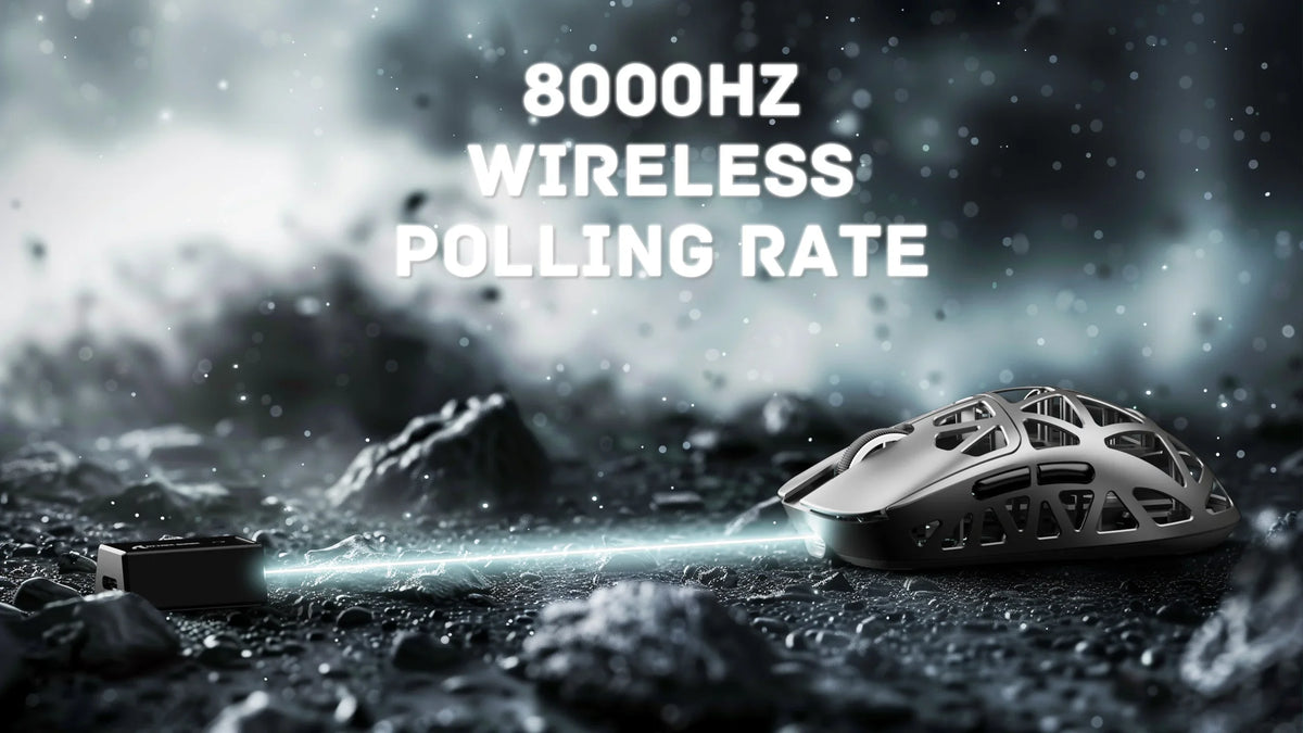 Ratón gaming ATTACK SHARK R2 de aleación de magnesio PAW3950, trimodo, 8000hz, 42000 DPI, ultraligero de 45g, microinterruptores de 100M clics