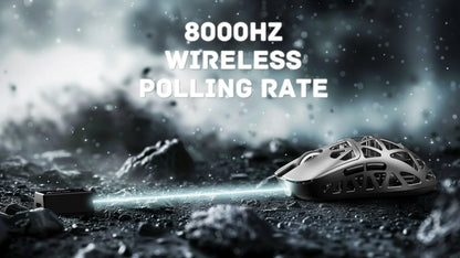 Ratón gaming ATTACK SHARK R2 de aleación de magnesio PAW3950, trimodo, 8000hz, 42000 DPI, ultraligero de 45g, microinterruptores de 100M clics