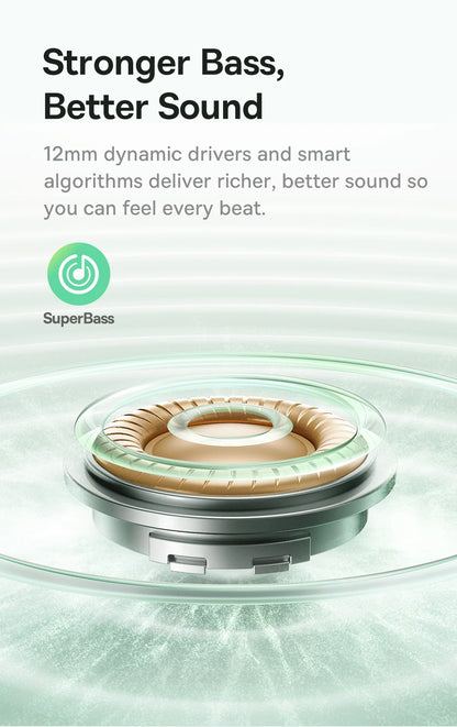Baseus Bass EP10 NC True Wireless Earbuds Bluetooth 6.0 – ANC Noise Cancelling Earbuds with 4-Mic AI Clear Calls & 41H Playtime