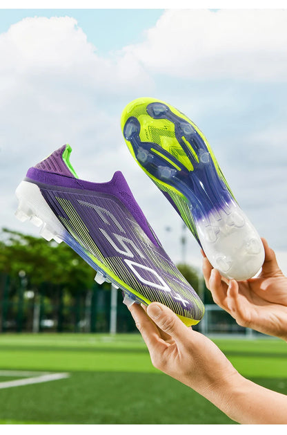New Men Soccer Shoes Futsal Football Boots Sneakers Match Grass Cleats High-quality Non-Slip Indoor Hot-selling High-top Outdoor