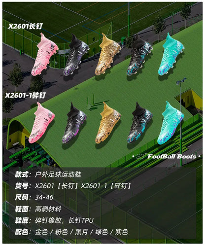 Men Professional Football Shoes Society Cleats Soccer Shoes Original Indoor Football Field Boots Grass Training TF/FG Sneaker