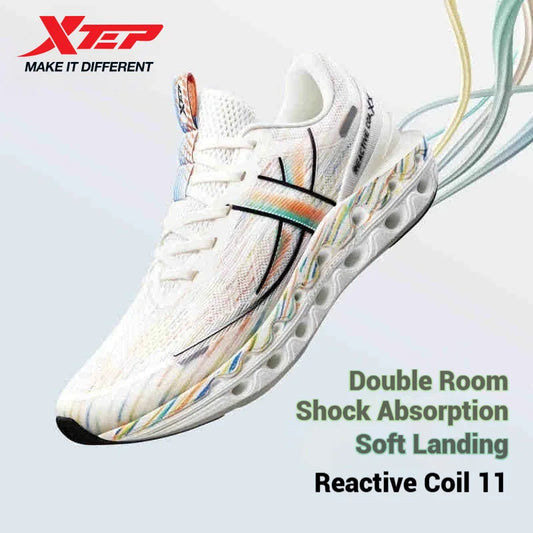 Xtep Reactive Coil 11.0 running shoes for men, summer sports shoes, shock absorption rebound soft sneakers 976219110026