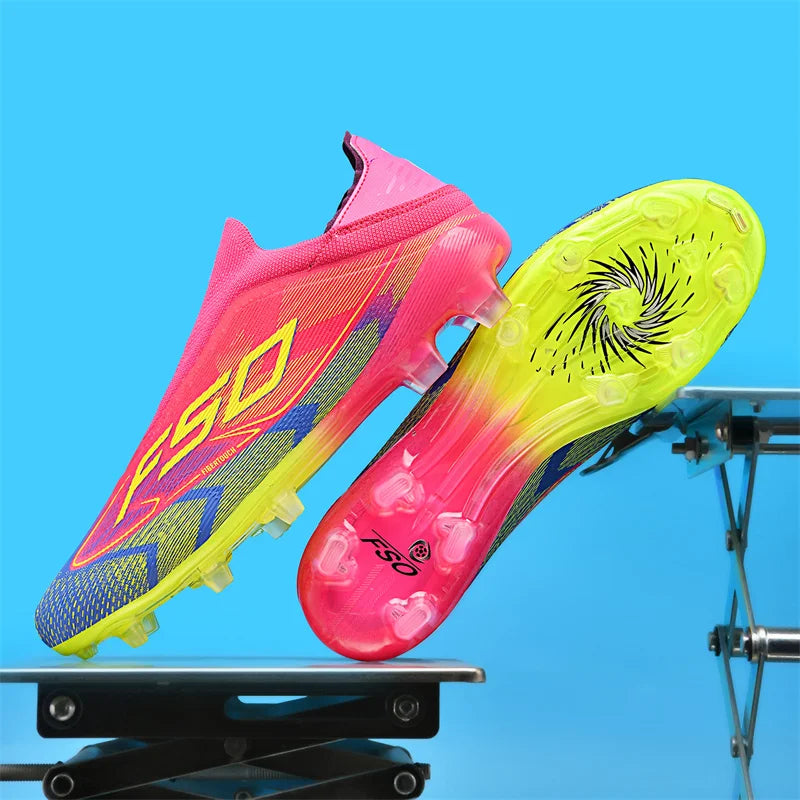 Nové pánské fotbalové boty na trávu pro dospělé, protiskluzové kopačky, ultralehké sportovní sálové boty, FG turf futsal, pohodlné