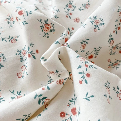 2025 new 3-piece cartoon heart-shaped plant floral print set, a duvet cover and a pair of pillowcases (no padding)