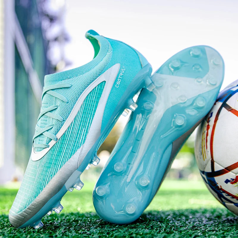 New Men Football Boots Non Slip Soccer Shoes Sport Outdoor Cleats Breathable Adult Long Spikes Training Boys Match Comfortable
