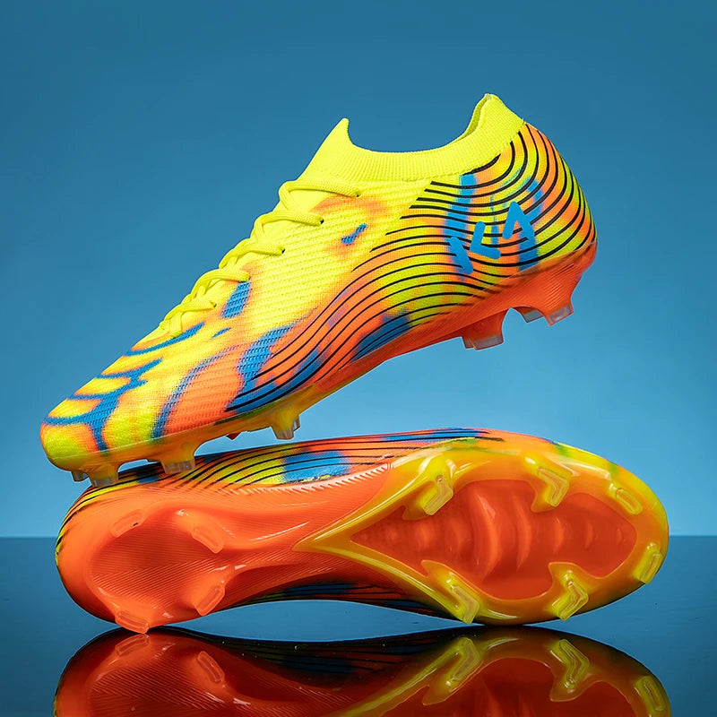 New Men Soccer Shoes Match Outdoor Sneakers Grass Cleats Hot-selling Football Boots Non-Slip Boys High-quality High-top Light