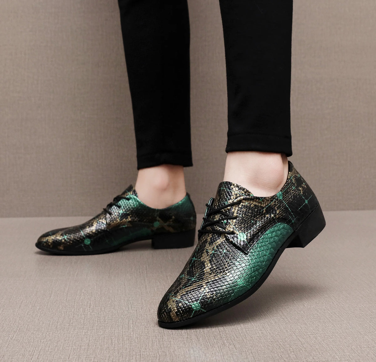 PU Leather Men's Oxford Shoes Street Style Casual Shoes Lightweight Sneakers Outdoor Male Walking Shoes Formal Dress Footwear