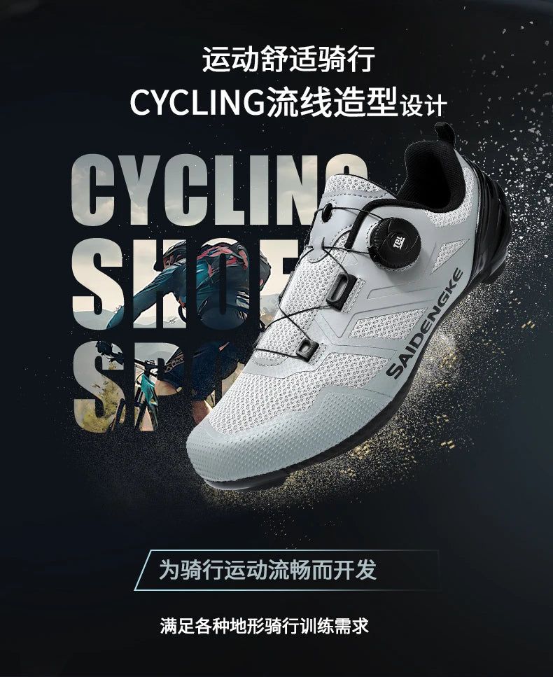 Unisex New Cycling Shoes Professional Lightweight Luxyry Original Road Rubber MTB Racing Bicycle Fashion Bike Street Sports