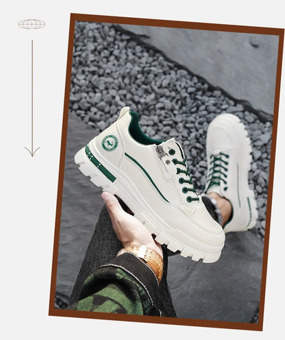 Men's Casual Sports Outdoor Hiking Trendy Fashion Street Comfortable Men's Thick Soled Board Shoes