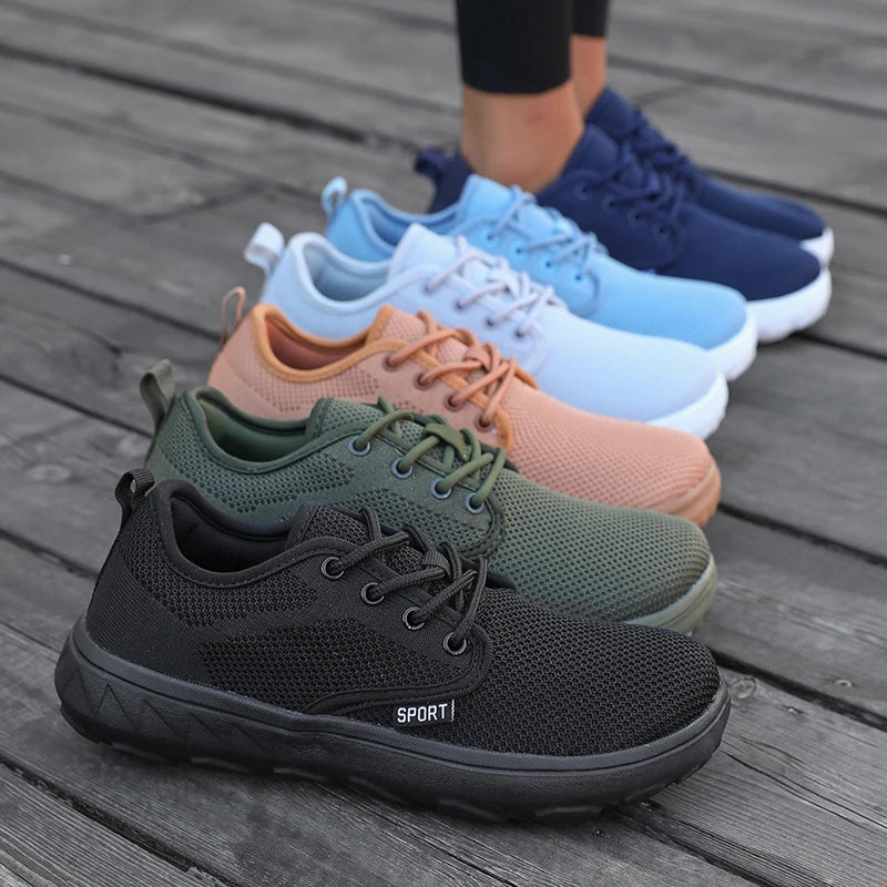 Lightweight Men's Sports Shoes with Wide Foot Mesh and Quick Drying Design, Breathable Outdoor Hiking Shoes for Women Trainers
