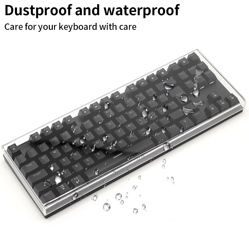 Acrylic Keyboard Clear Protector Case for Mechanical Keyboard, Transparent Keyboard Dust Cover for 60/61/64/96/98/104/108 Key Keyboards & Mouse