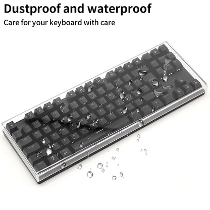 Acrylic Keyboard Clear Protector Case for Mechanical Keyboard, Transparent Keyboard Dust Cover for 60/61/64/96/98/104/108 Key Keyboards & Mouse
