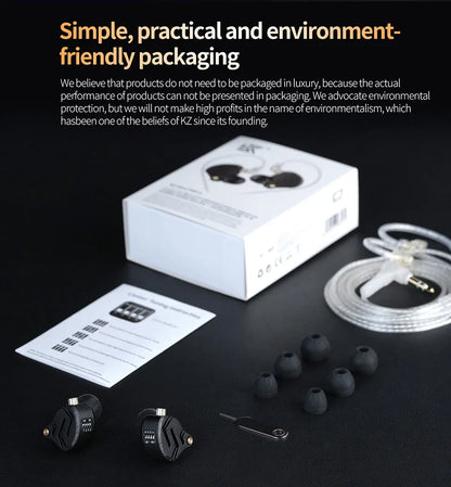 Auscultadores intra-auriculares KZ ZS12 PRO X Hybrid Dynamic Balanced Armature IEM, auscultadores intra-auriculares Hi-Fi com cabo destacável banhado a prata, auscultadores com fio de qualidade de estúdio