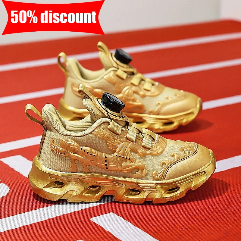 Childrens Sports Shoes Fashionable Mesh Campus Student Cushioning Training Shoes New Breathable Non Slip Daily Jogging Shoes