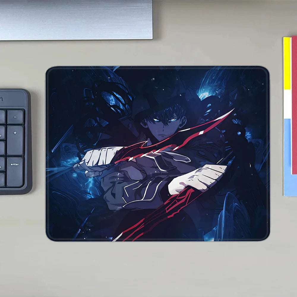 Oblíbená herní podložka pod myš s motivem komiksu Solo Leveling, XS malá podložka pod myš pro PC hráče, dekorace na stůl, kancelářská podložka pod myš, deskmat, kobereček