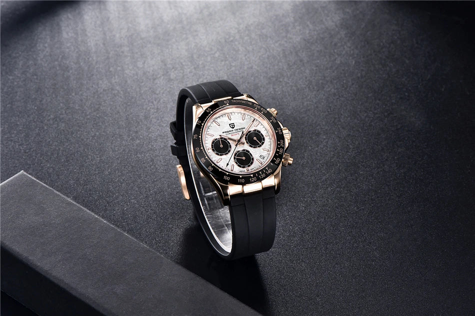 PAGANI DESIGN V2 40MM Meteorite dial Men Quartz Watches Sapphire Retro Chronograph  Waterproof Watch For Men Reloj0 hombr