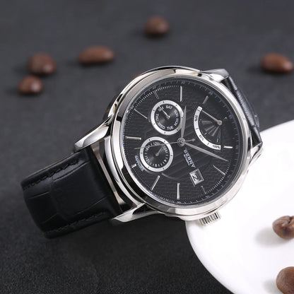 BERNY Luxury Automatic Watches for Men Fashion Elegant Mechanical Wristwatch Sapphire Date Week High-end Men's Dress Watch