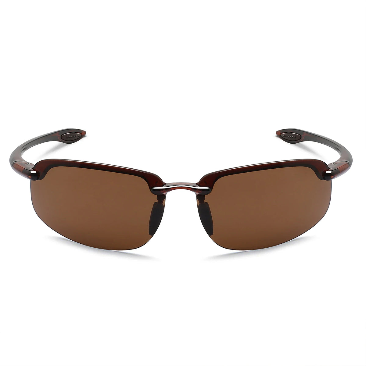 MAXJULI Polarized Sports Sunglasses for Men Women TR90 Rimless Frame Protection for Running Fishing  Driving UV400 8001