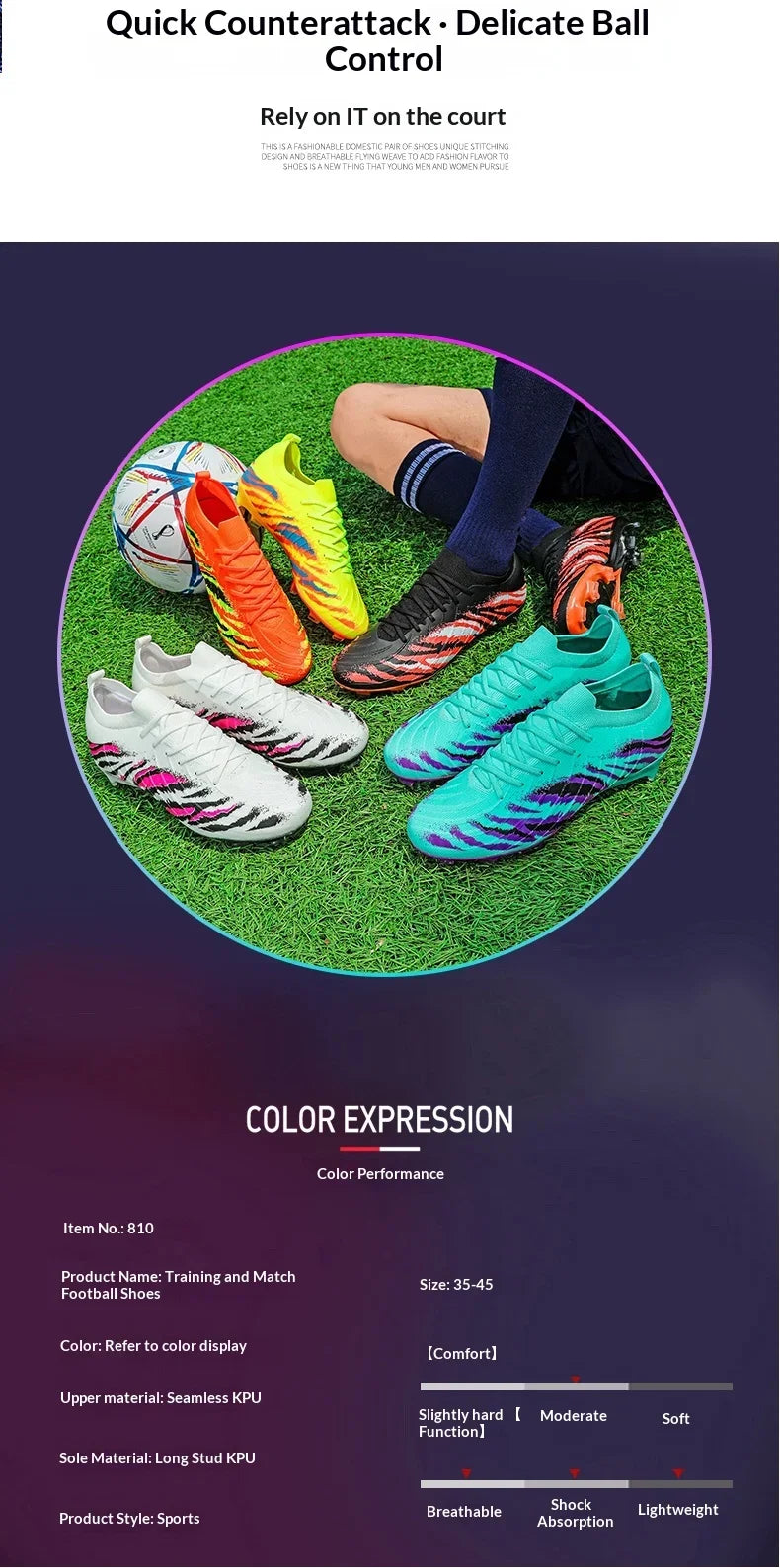 New Men Football Boots Sport Soccer Shoes Match Unisex Ultralight Cleats Comfortable Non-Slip Outdoor Adult Grass High-quality