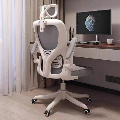 Ergonomic Office Chair with Armrests, Adjustable Height Swivel Desk Chair, Comfortable Rolling Office Chair for Gaming, Study & Workspace