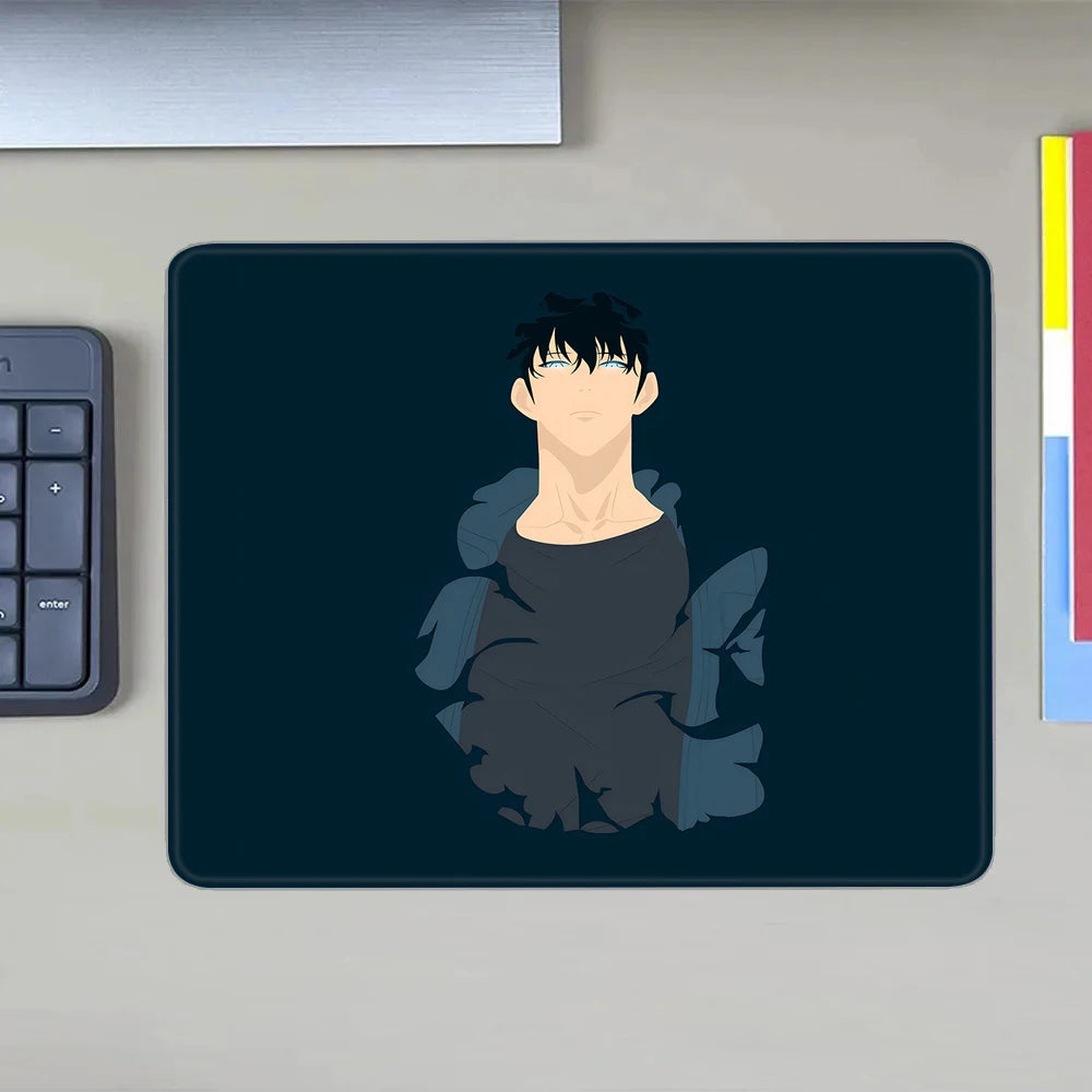 Oblíbená herní podložka pod myš s motivem komiksu Solo Leveling, XS malá podložka pod myš pro PC hráče, dekorace na stůl, kancelářská podložka pod myš, deskmat, kobereček
