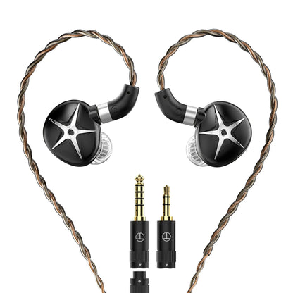 TRN Starfish HiFi Wired Earphones 12mm Dynamic Driver In-Ear Monitors with Beryllium Diaphragm, Detachable Cable Audiophile HiFi Headphones