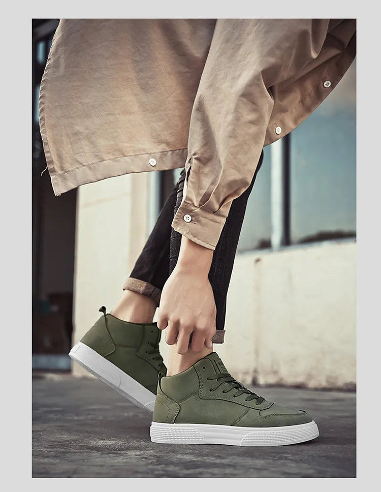 Men's Skateboarding Shoes 48 High Top Casual Sneakers Breathable Street Shoes Flats Shoes Lace UP Walking Shoes Chaussure Homme