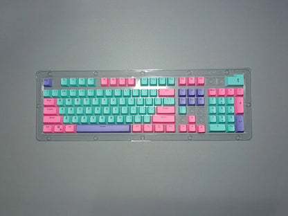 Good Pbt Oem Keycaps 61/87/104keys Custom RGB Player Backlit Double Shot Keycaps Gaming Accessories Ergonomic Teclado Pink/Black