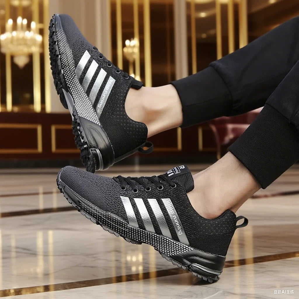 Men Running Shoes Mesh Fashion Sneakers Breathable Casual Sport Shoes Outdoor Walking Jogging Tennis Shoes Athletics Plus Size