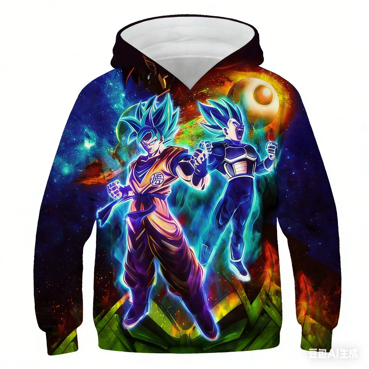 2025 Hot Sale Trend Hip-Hop Hooded Sweatshirt Kids Adults Dragon Ball Battle Suit 3D Print Hoodie Sports Sweatshirt Top Clothing