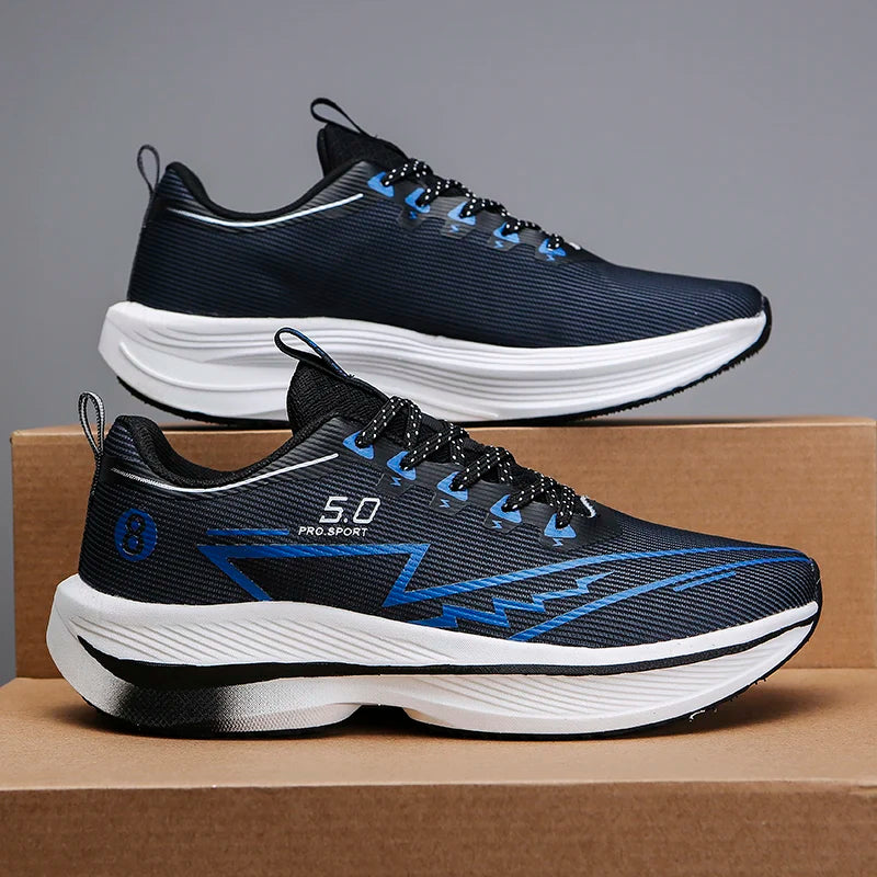 Brand Men Carbon Plate Running Shoes Soft Cushion Shock Absorbing Sports Shoes Unisex Sneakers Light Anti-Slip Training Shoes