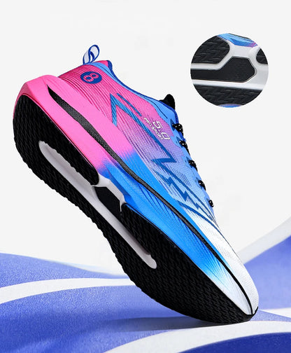 Brand Men Carbon Plate Running Shoes Soft Cushion Shock Absorbing Sports Shoes Unisex Sneakers Light Anti-Slip Training Shoes