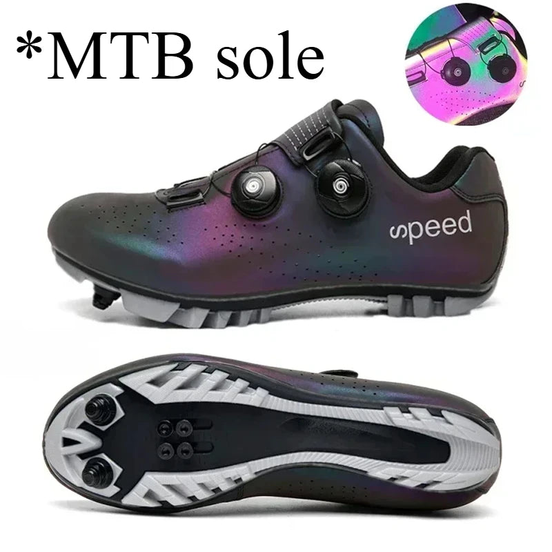 Men Cycling Shoes Suitable for Mountain Sports Pedal Self-Locking Women MTB Cycling Shoes Breathable Cycling Shoes