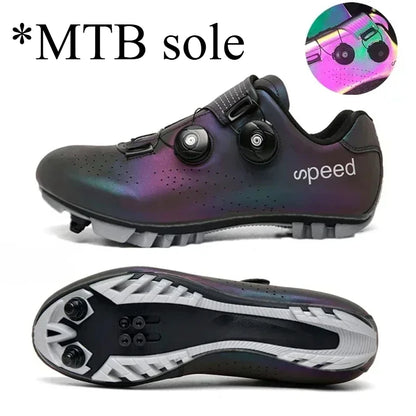Men Cycling Shoes Suitable for Mountain Sports Pedal Self-Locking Women MTB Cycling Shoes Breathable Cycling Shoes